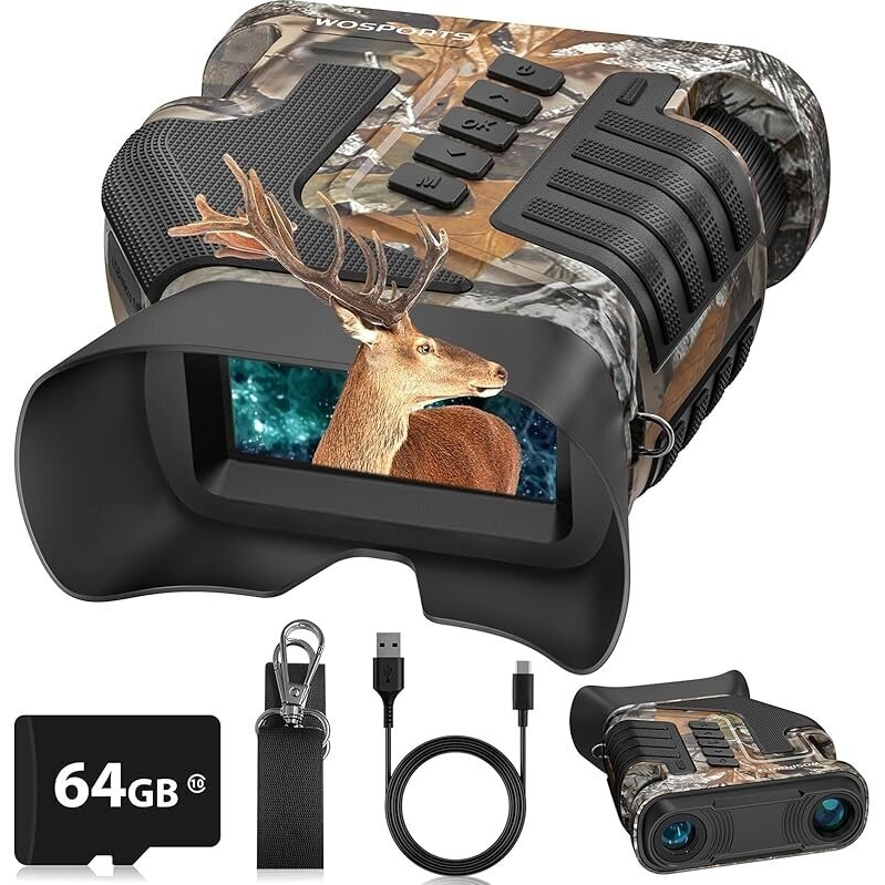 WOSPORTS 4K Night Vision Goggles - Up to 80X Magnification