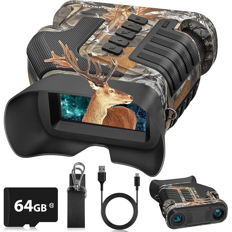 WOSPORTS 4K Night Vision Goggles - Up to 80X Magnification