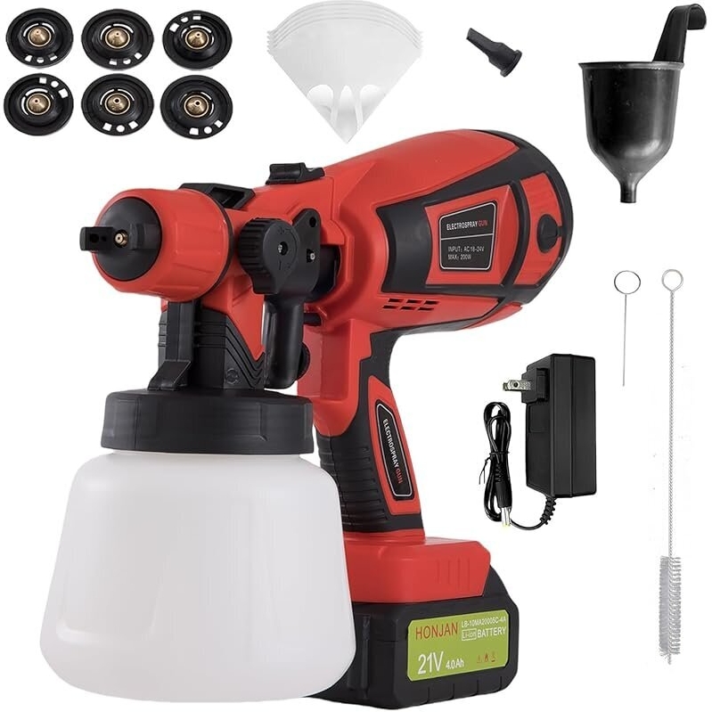 Efficient Cordless Paint Sprayer with Brass Nozzles
