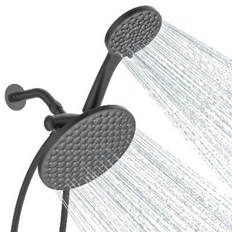 Premium Black Matte Double Showerhead Set