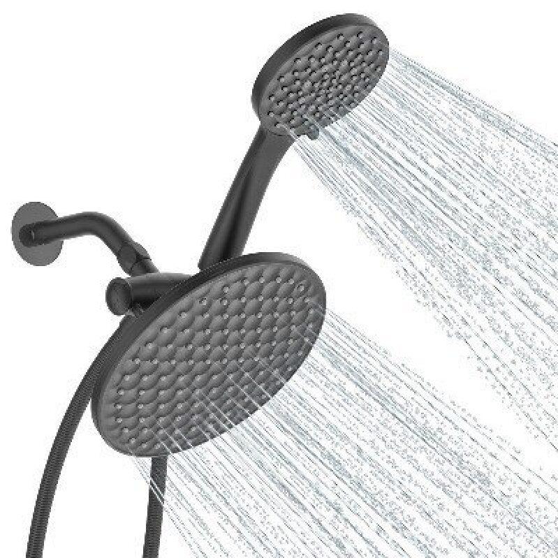Premium Black Matte Double Showerhead Set