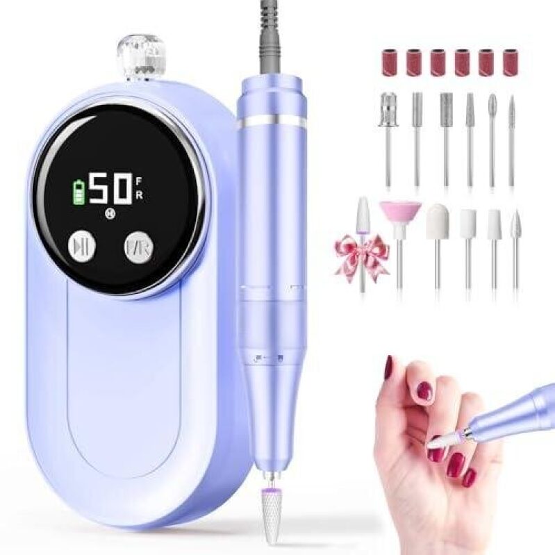 5万转 Rechargeable Manicure Kit with Anti-Slip Feature - 50% OFF
