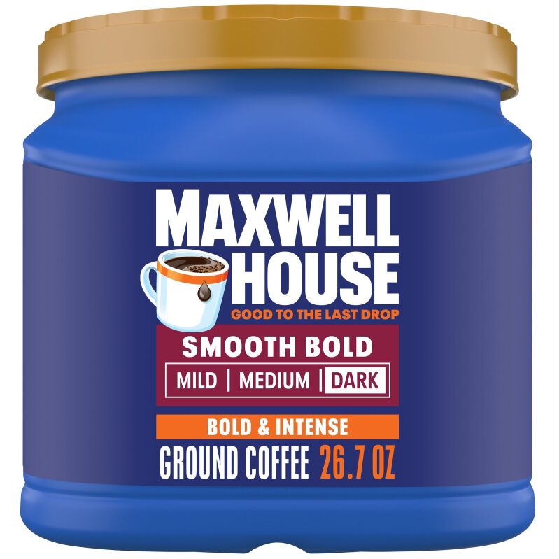 Maxwell House Smooth Bold Dark Roast Ground Coffee, 26.7 oz