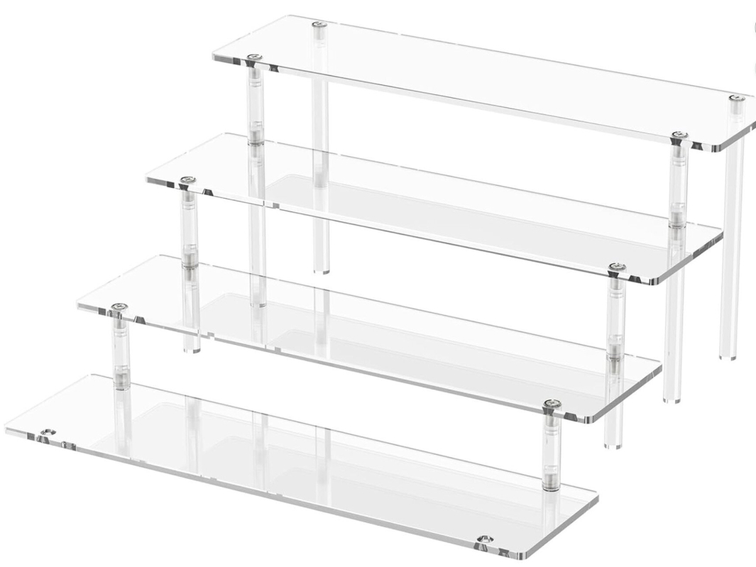 Elegant 4-Tier Acrylic Display Shelf - Prime Deal