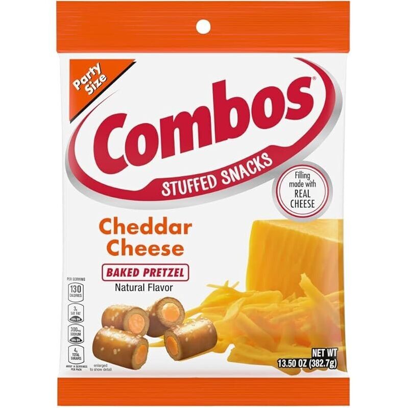 Combos Cheddar Cheese Baked Pretzel Snacks - Party Size