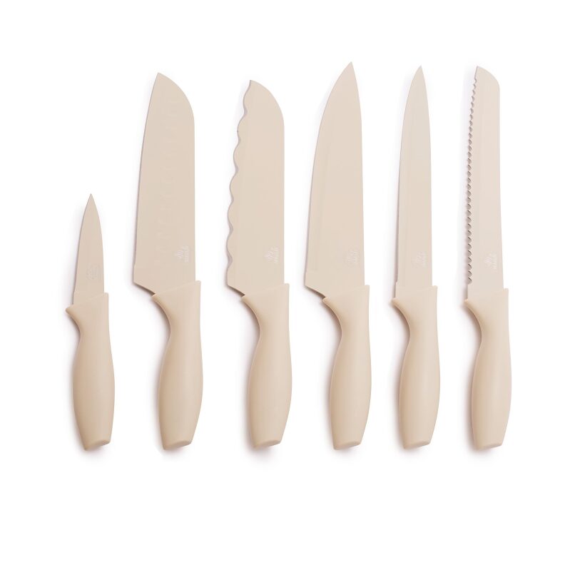 GreenLife 6 Piece Kitchen Knife Set - Essential Cooking Knives