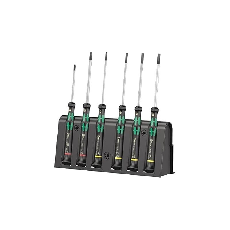 6-Piece Wera 5118152001 2035/6 B Screwdriver Set and Rack