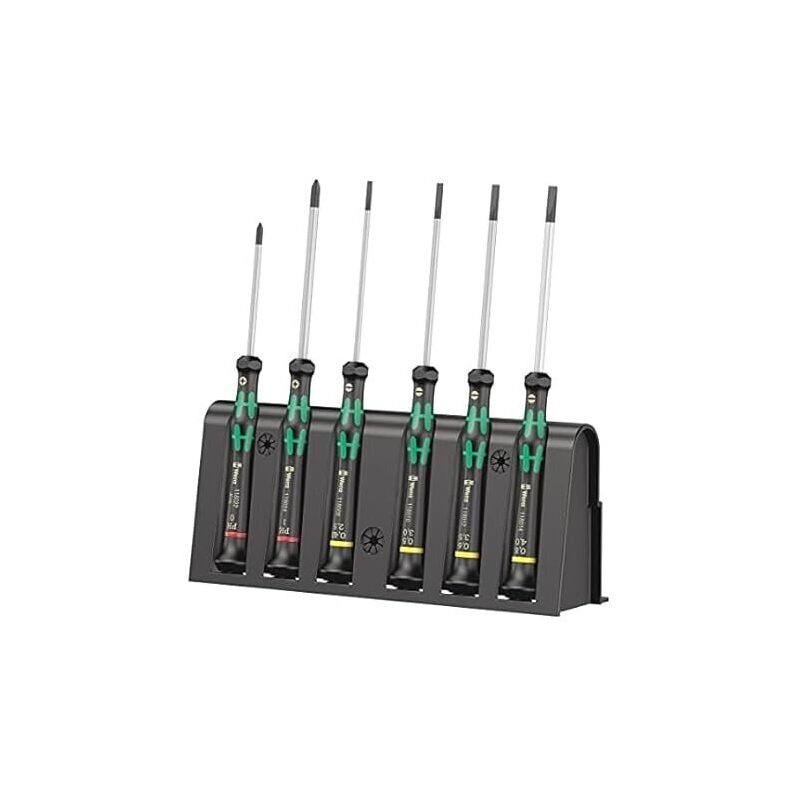 6-Piece Wera 5118152001 2035/6 B Screwdriver Set and Rack