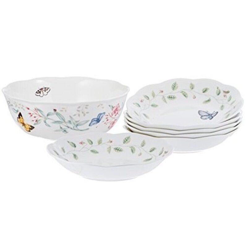 Lenox Butterfly Blooms Salad Set - 7 Piece - Discounted Price