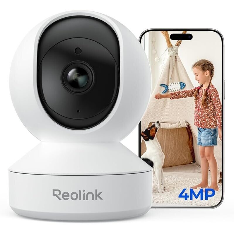 Reolink E1 2K 3MP WiFi Pan Tilt Indoor Security Camera - High Clarity 4MP & Night Vision