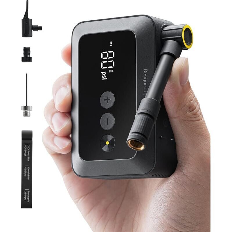 Efficient HOTO Electric Mini Bike Tire Pump - 150PSI