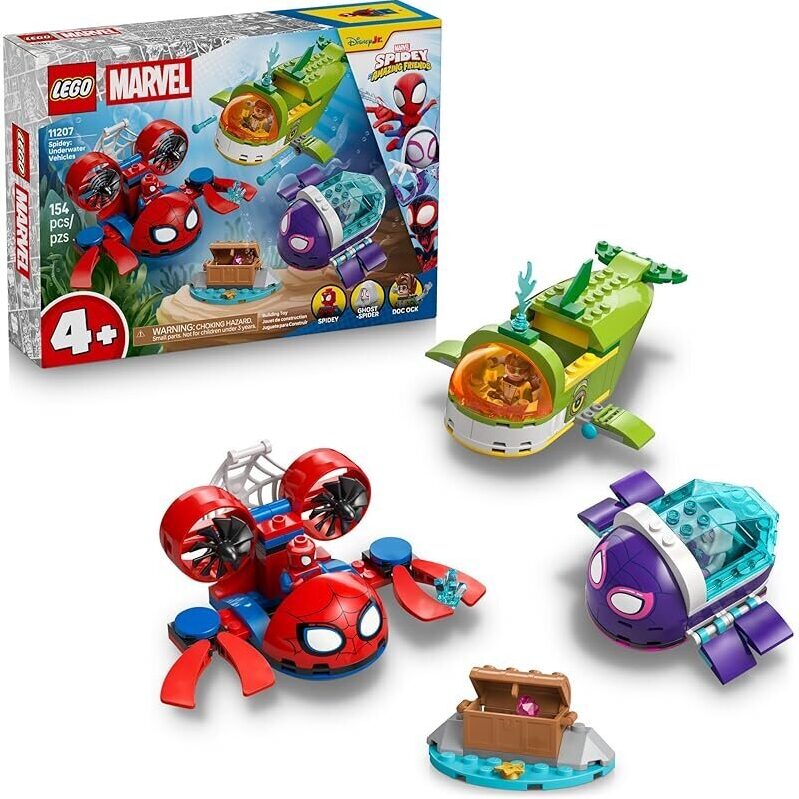 LEGO Marvel Spidey and His Amazing Friends Underwater Vehicles Building Toy Set