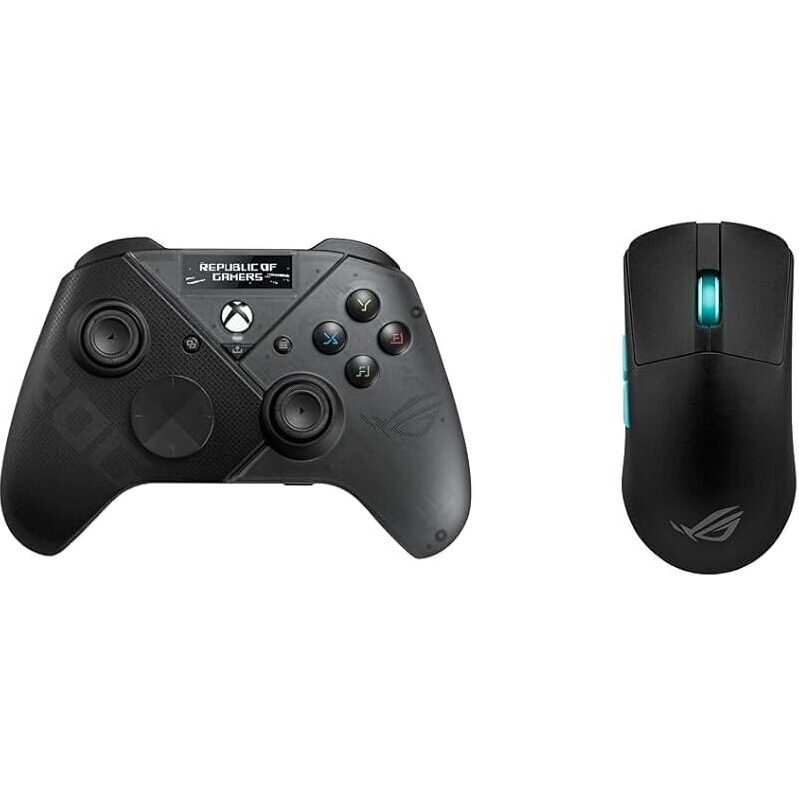 ASUS ROG Raikiri Pro Controller & Harpe Ace Aim Lab Gaming Mouse Bundle