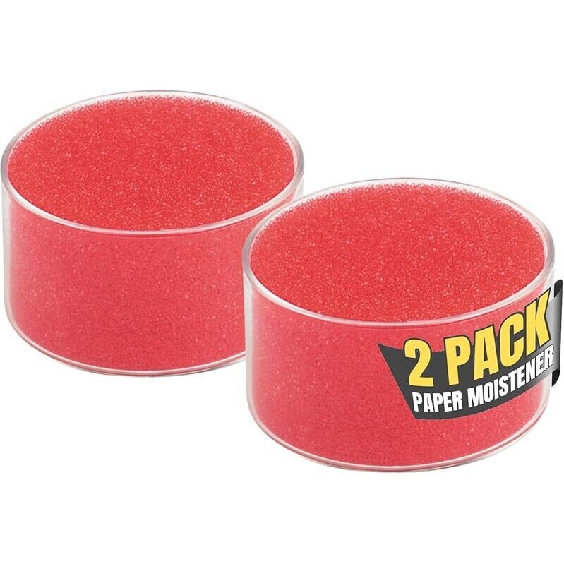 2-Pack 1InTheOffice Sponge Cup Moistener - Hassle-Free Bulk Mailing Solution