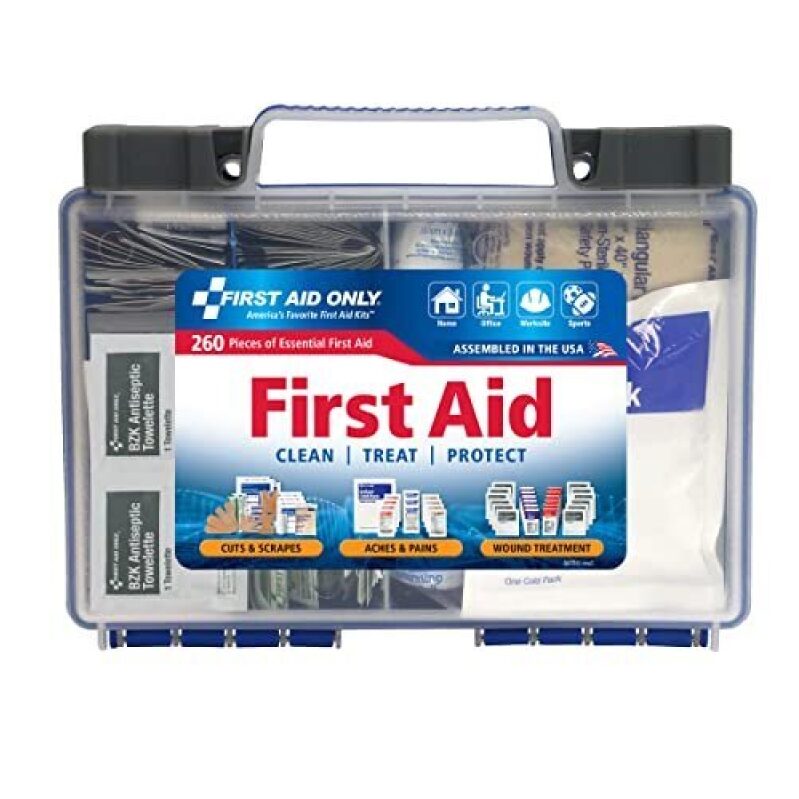 Essential First Aid Kit - 260 Pieces, Affordable and Reliable