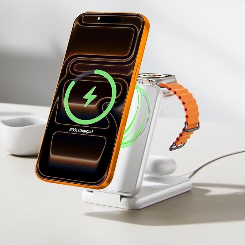 iVANKY 3 in 1 Foldable Magnetic Wireless Charging Station 15W