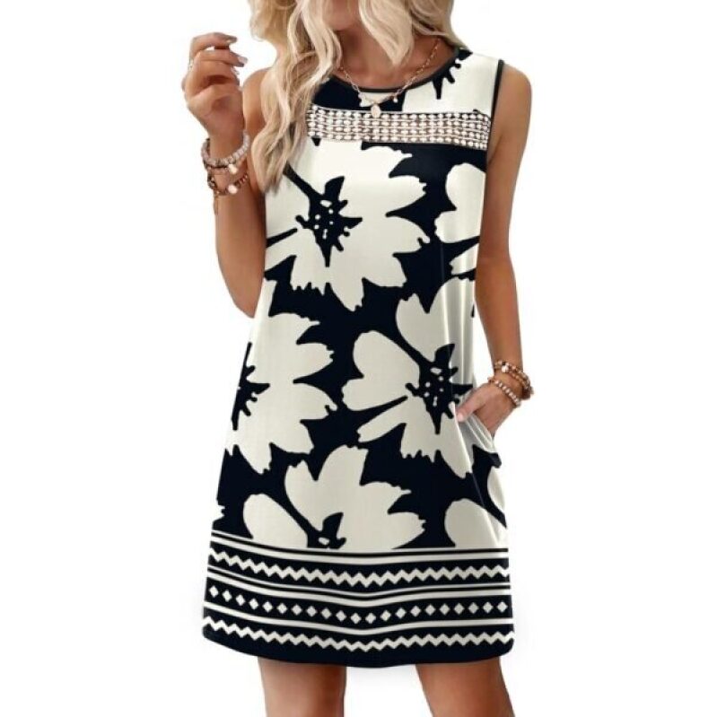 Stylish and Comfortable WIHOLL Sleeveless Lace Mini Dress for Beach Vacation