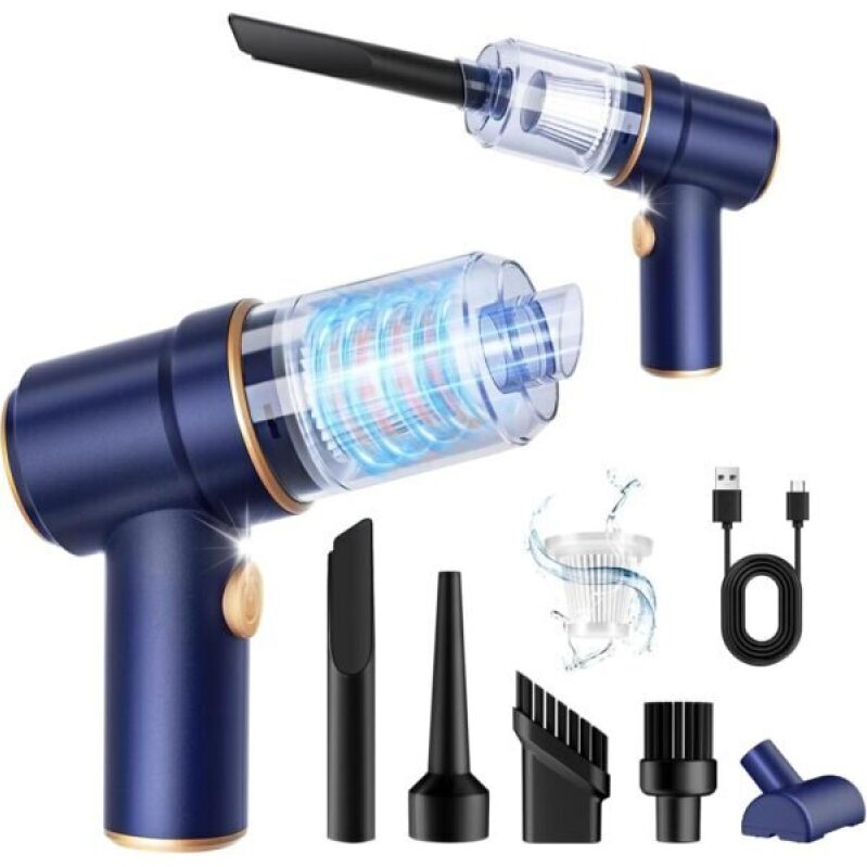 KMM Handheld Car Vacuum Cleaner - Powerful 9000Pa Suction with LED Light
