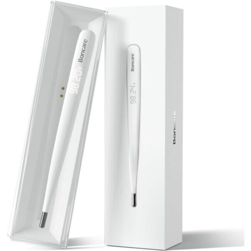 Boncare Rechargeable Digital Basal Thermometer - Fast, Accurate Readings for All Ages
