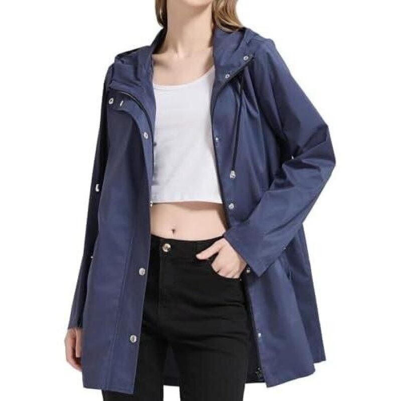 Lightweight Waterproof Women's Hooded Travel Raincoat - 52% Off