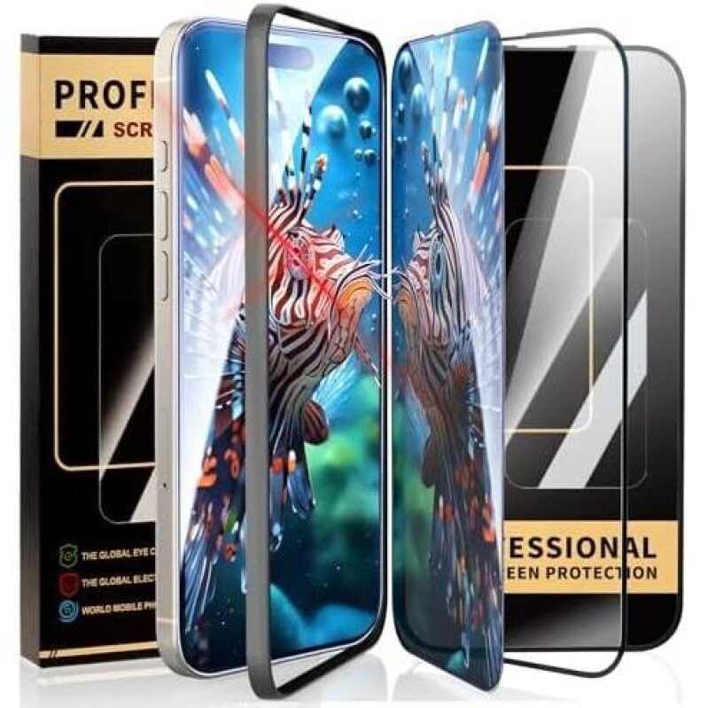 3 Pack Screen Protector for iPhone 16 Plus, 15, 14 - Tempered Glass - 50% OFF