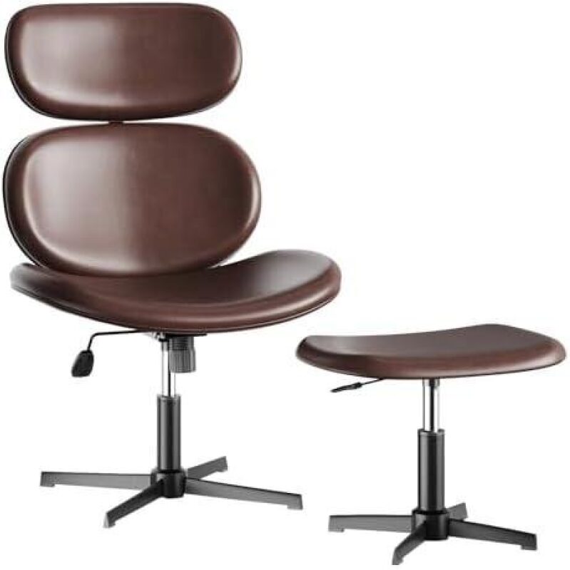 62% OFF Adjustable PU Leather Recliner Chair Set with Headrest