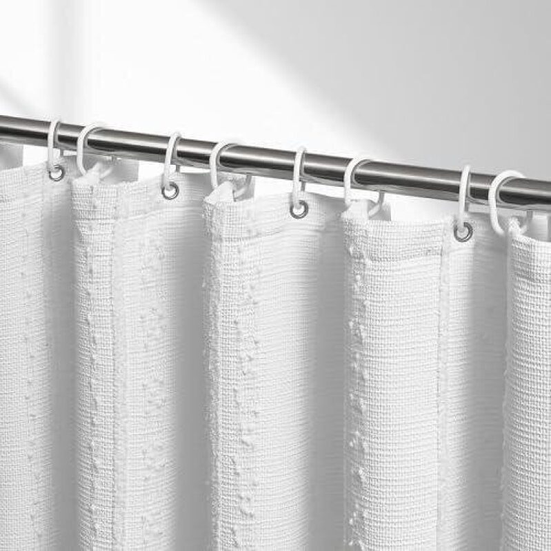 Elegant Cotton Blend Shower Curtain, 50% Off