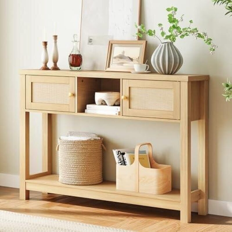 Stylish 47-Inch Narrow Storage Console Table with Storage 37% Off