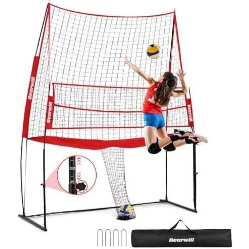 Portable Adjustable Volleyball Training Net Set - 63% Off
