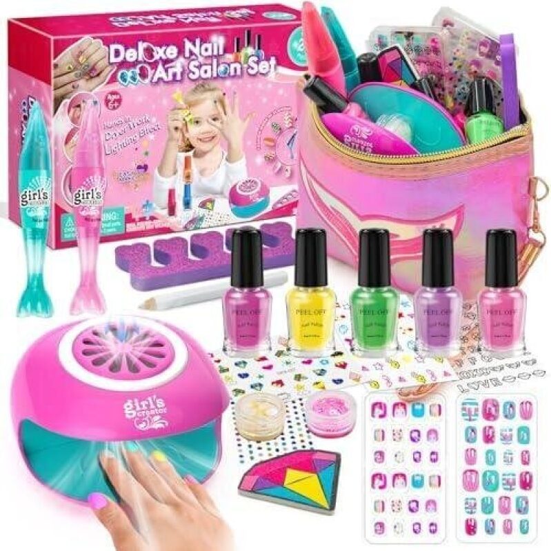 40% OFF Deluxe Nail Art Salon Set for Kids - Complete Manicure Kit