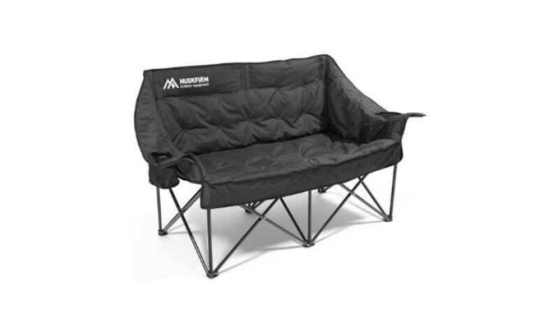 Huskfirm Double Camping Chair: Premium Double Loveseat Camping Chair with Cup Holders