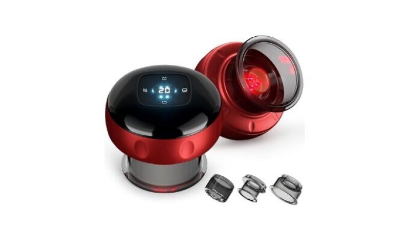 2 Pack Cupping Set: 7-in-1 Massage Therapy Kit with Red Light and Heat Therapy
