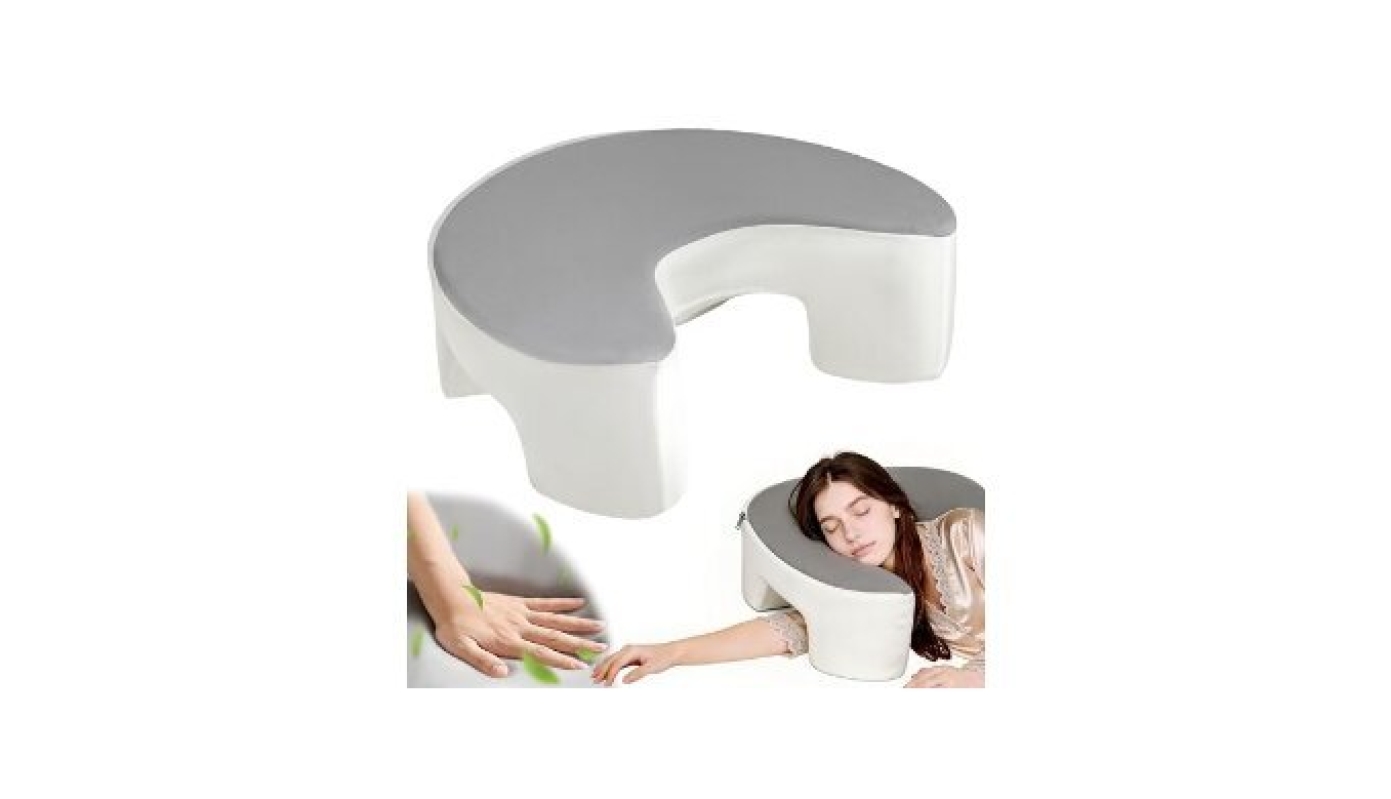 Ergonomic Memory Foam Pillow for Side Sleepers with Arm Holes