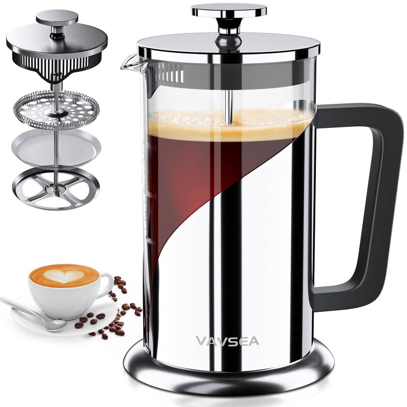 VAVSEA Double Wall French Press Coffee Maker - 35oz Premium Coffee Press