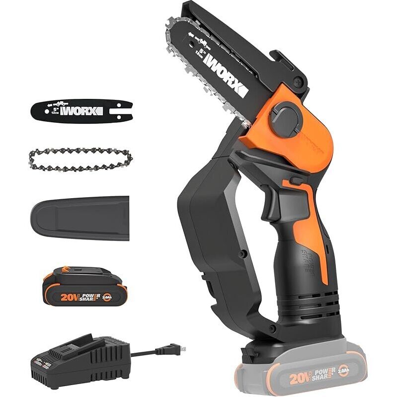 Worx WG324 20V Power Share Mini Chainsaw - Compact & Efficient Tool for Pruning