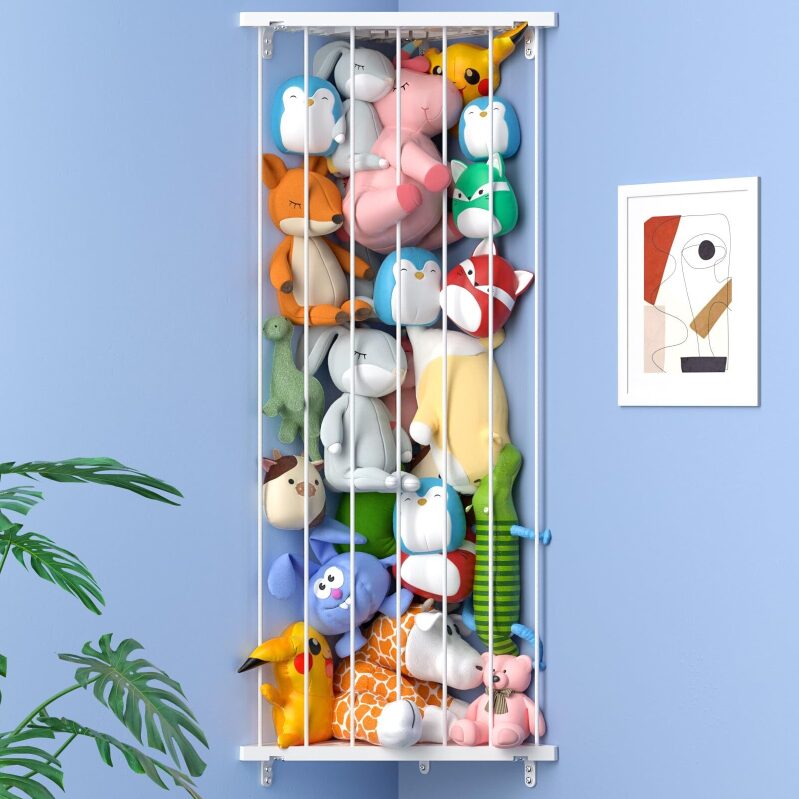 Corner Stuffed Animal Storage Toy Organizer by Befayoo