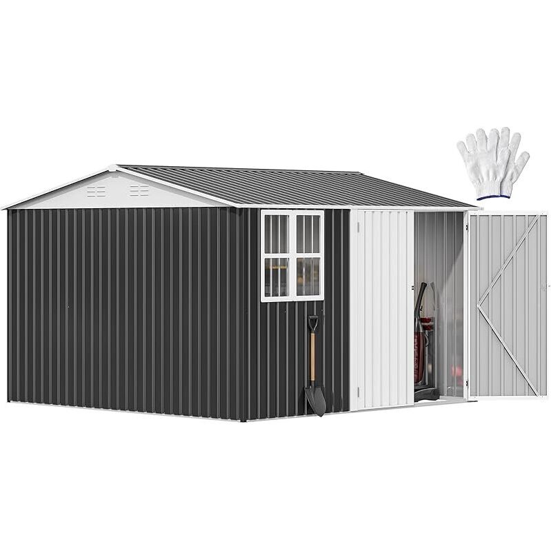 DWVO 10ft x 10ft Outdoor Storage Shed for Practical Utility