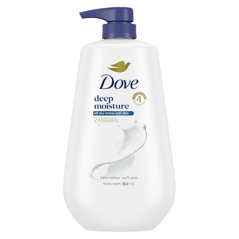 Dove Deep Moisture 24hr Lotion-Soft Skin Body Wash 30.6oz - Ultimate Hydration