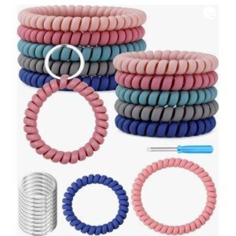 FIVEIZERO Adjustable Silicone Wristbands - 10-Pack