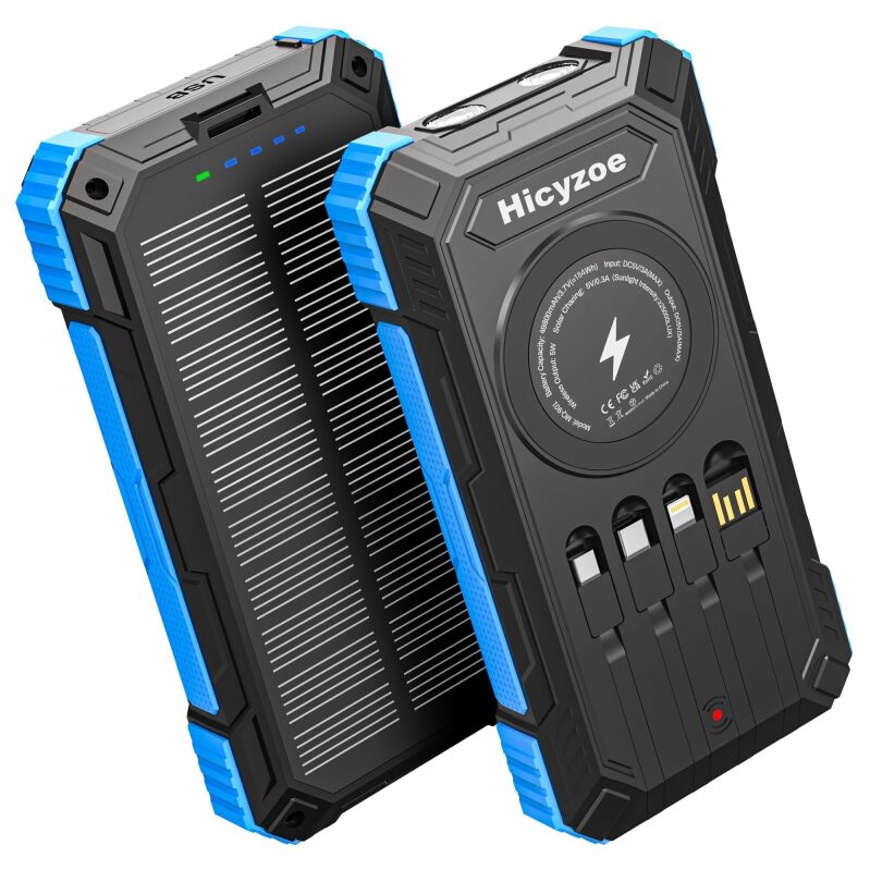 High-Capacity 49800mAh Solar Charger Power Bank with 15W QC3.0