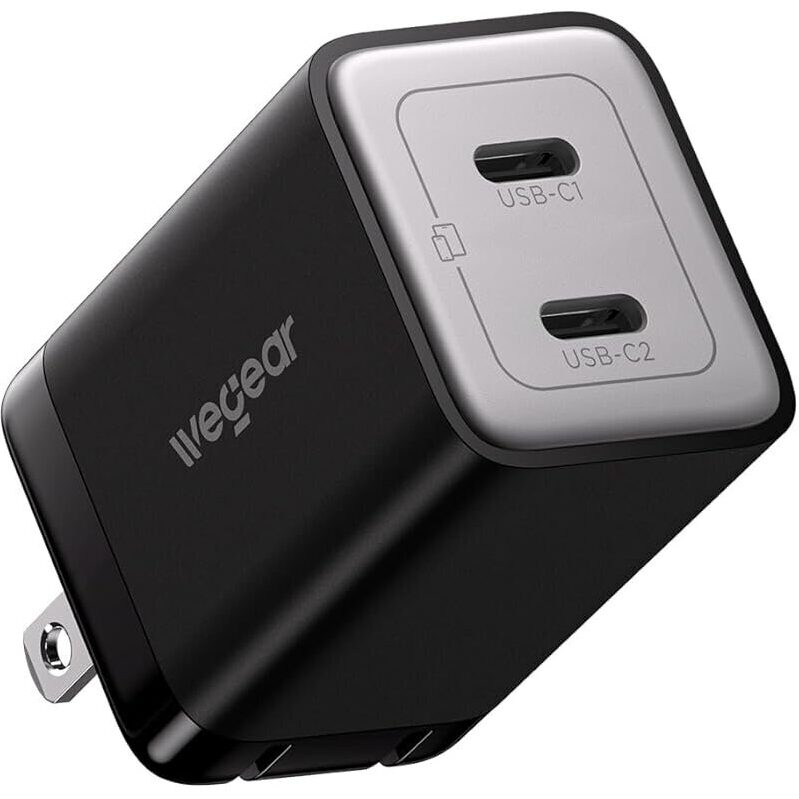 Wegear PA1205 Compact 45W Dual-USB Foldable Plug Wall Charger