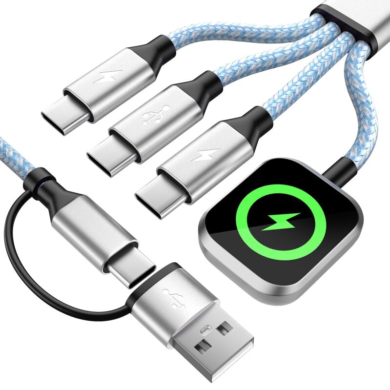 Jogrytece 4-in-2 Multi Charging Cable with iWatch Charger