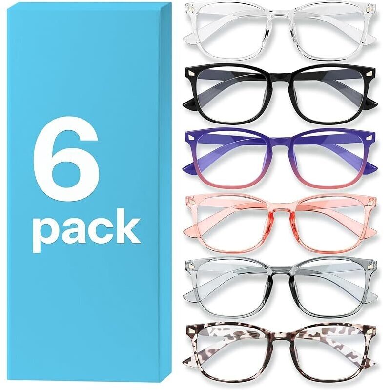 6-Pack Blue Light Blocking Glasses - Ultimate Eye Protection