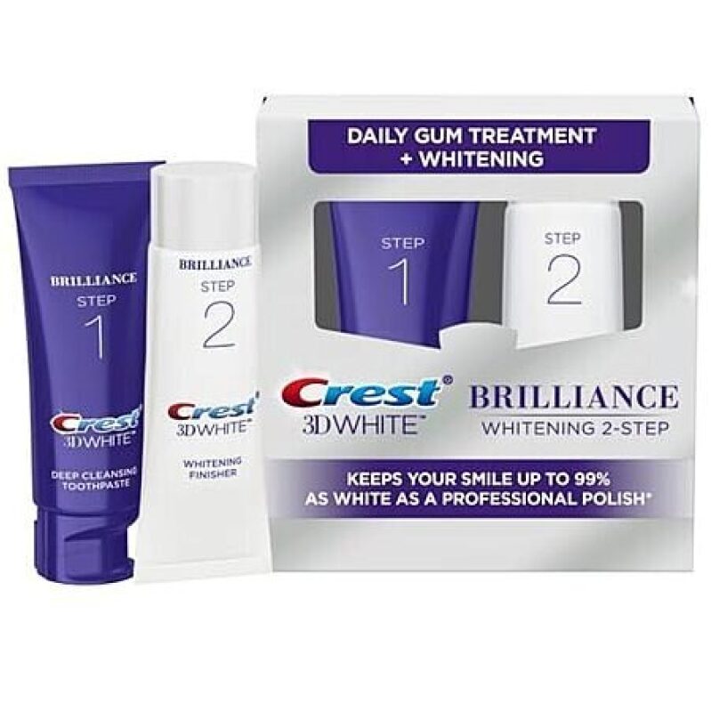 Crest 3D White Brilliance 2 Step Kit: Affordable Dental Care for a Whiter Smile