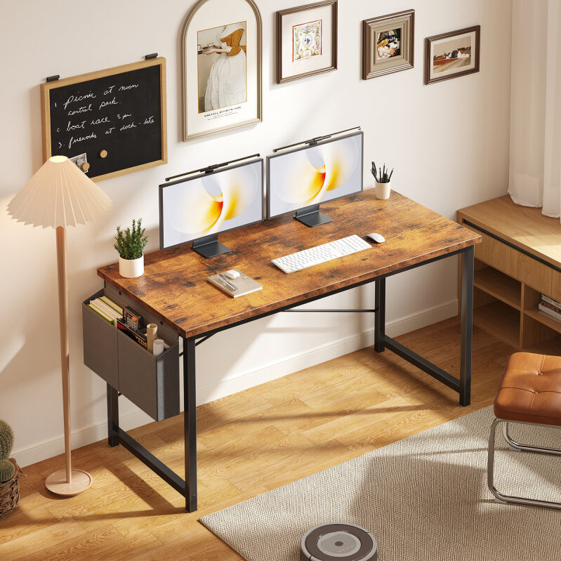 Gianna 55-inch Computer Desk with Metal Frame