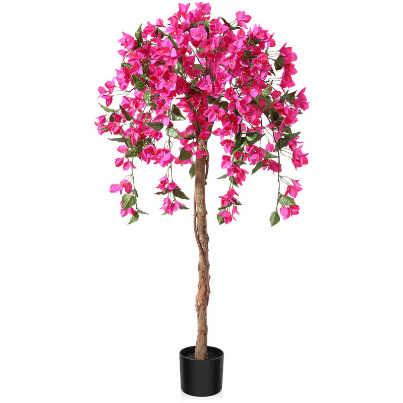 Elegant 4ft Artificial Bougainvillea Tree with Pink Flowers
