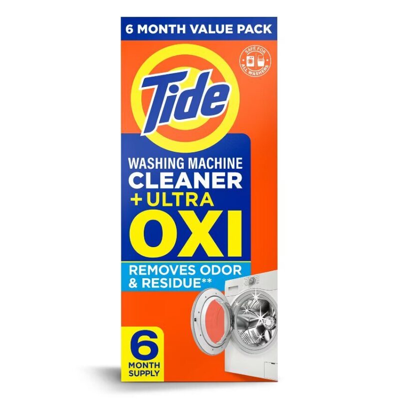 Tide Washing Machine Cleaner + Ultra Oxi Powder 6ct - 3-Pack