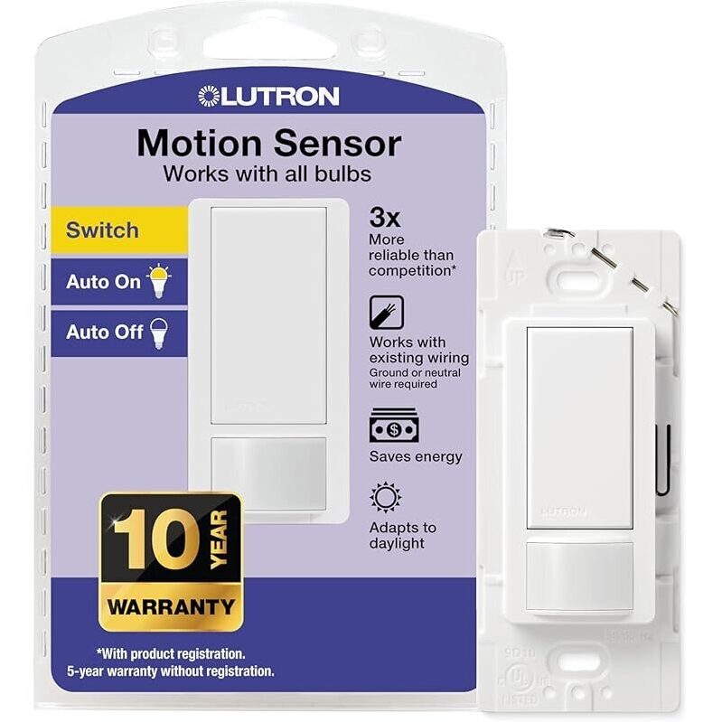 Lutron Maestro Motion Sensor Light Switch MS-OPS2-WH: Smart, Efficient Lighting Solution