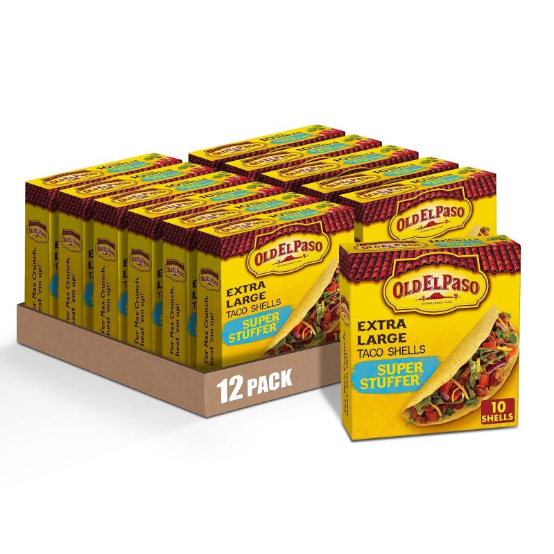 Old El Paso Extra Large Super Stuffer Taco Shells - 12-Pack