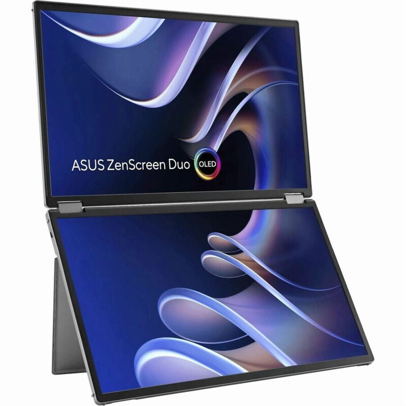 ASUS ZenScreen Duo OLED Foldable Portable Monitor - Dual 14-inch OLED Panels